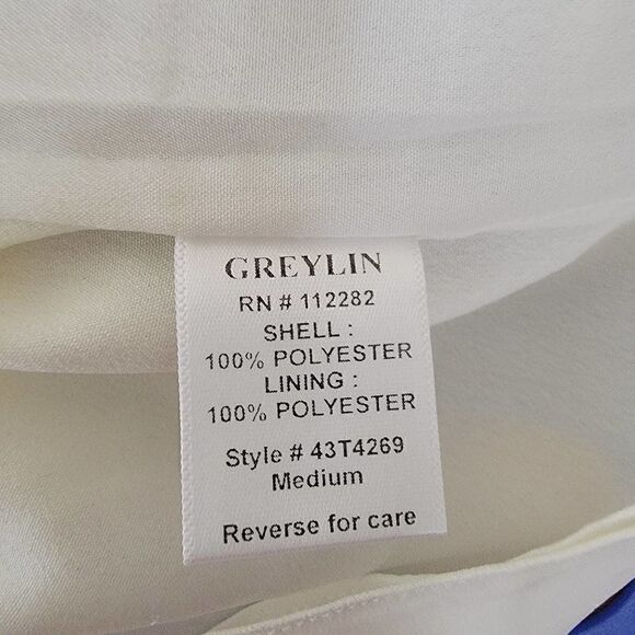 Greylin Racerback Sequin Bead Embellished Boho Tank Top Blouse White Medium - Picture 9 of 14